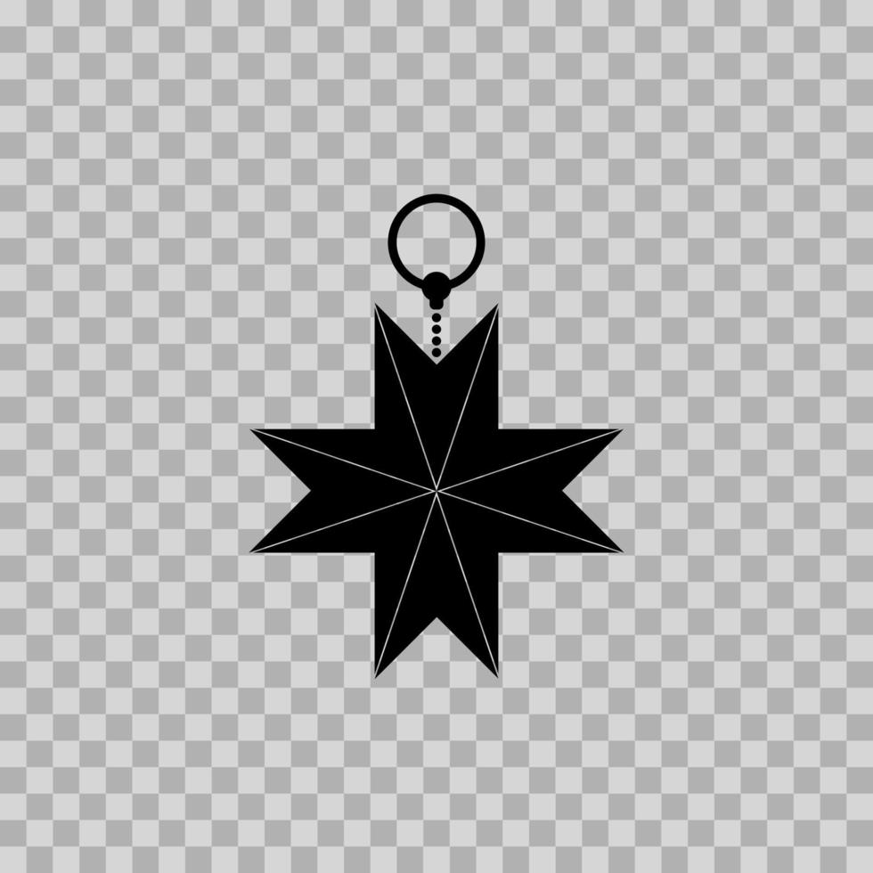 silhuett illustration av ett islamic stjärna. kan vara Begagnade till design kort, webb, etc. ramadan design, eid al-fitr, eid al-adha, och jul. vektor