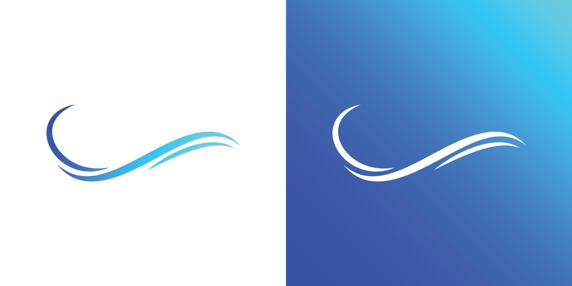 Fachmann Welle Symbol Logo Design Vorlage auf Weiß und Blau Hintergrund vektor