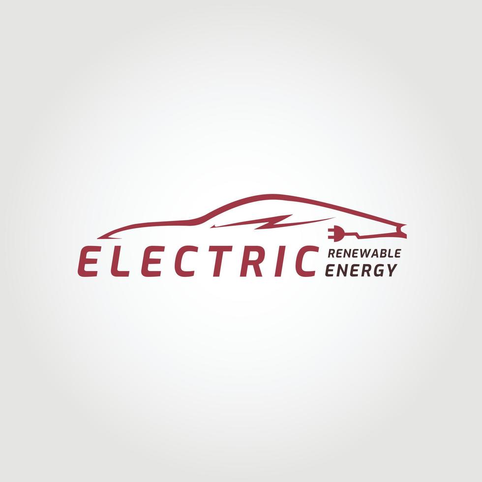 elektrisk bil logotyp. kreativ elektrisk bil begrepp vektor illustration design