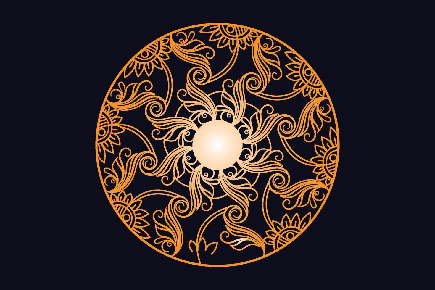 lyx gyllene kunglig mandala design vektor för bakgrund. gyllene mandala design. islamic bakgrund design
