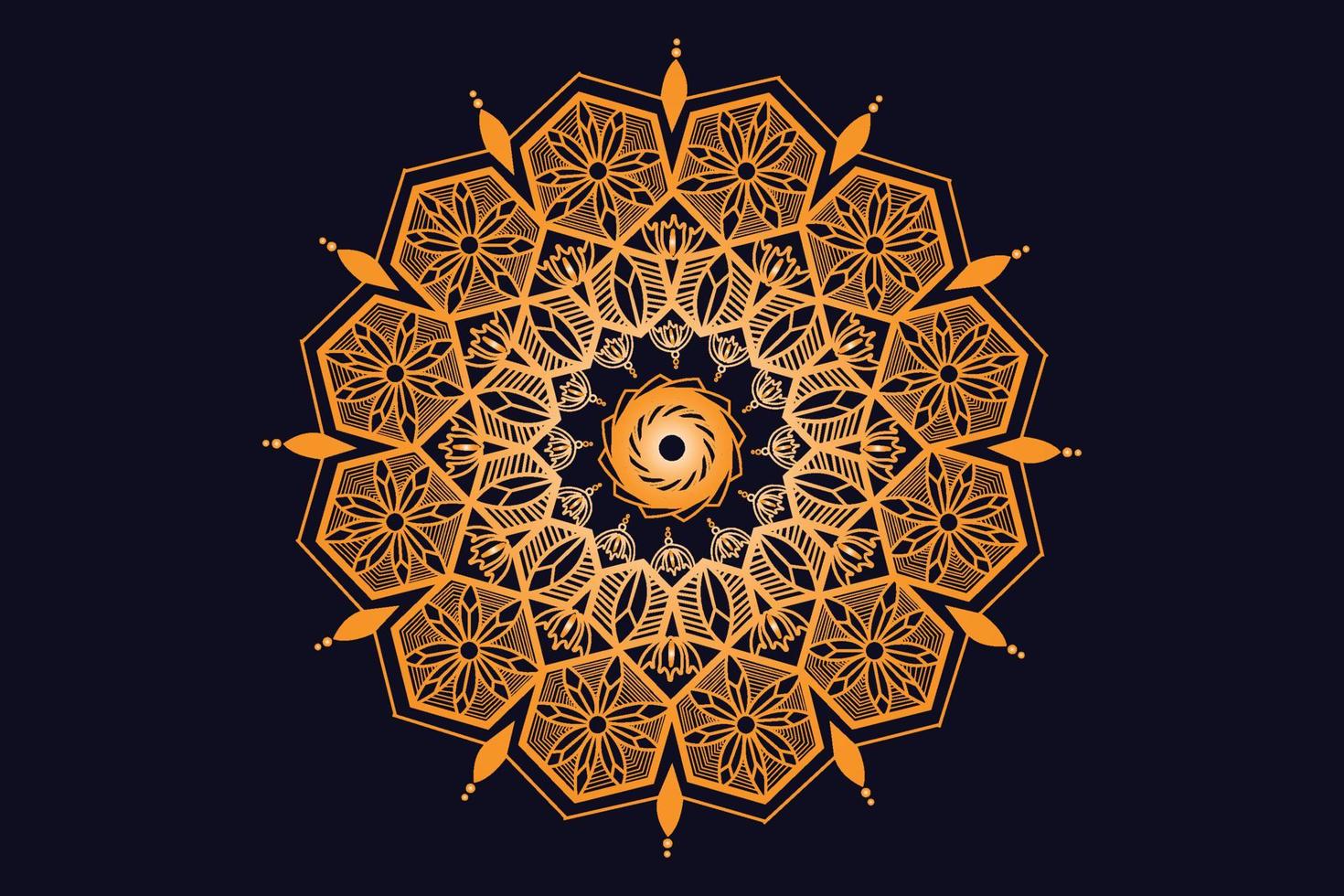 lyx gyllene kunglig mandala design vektor för bakgrund. gyllene mandala design. islamic bakgrund design