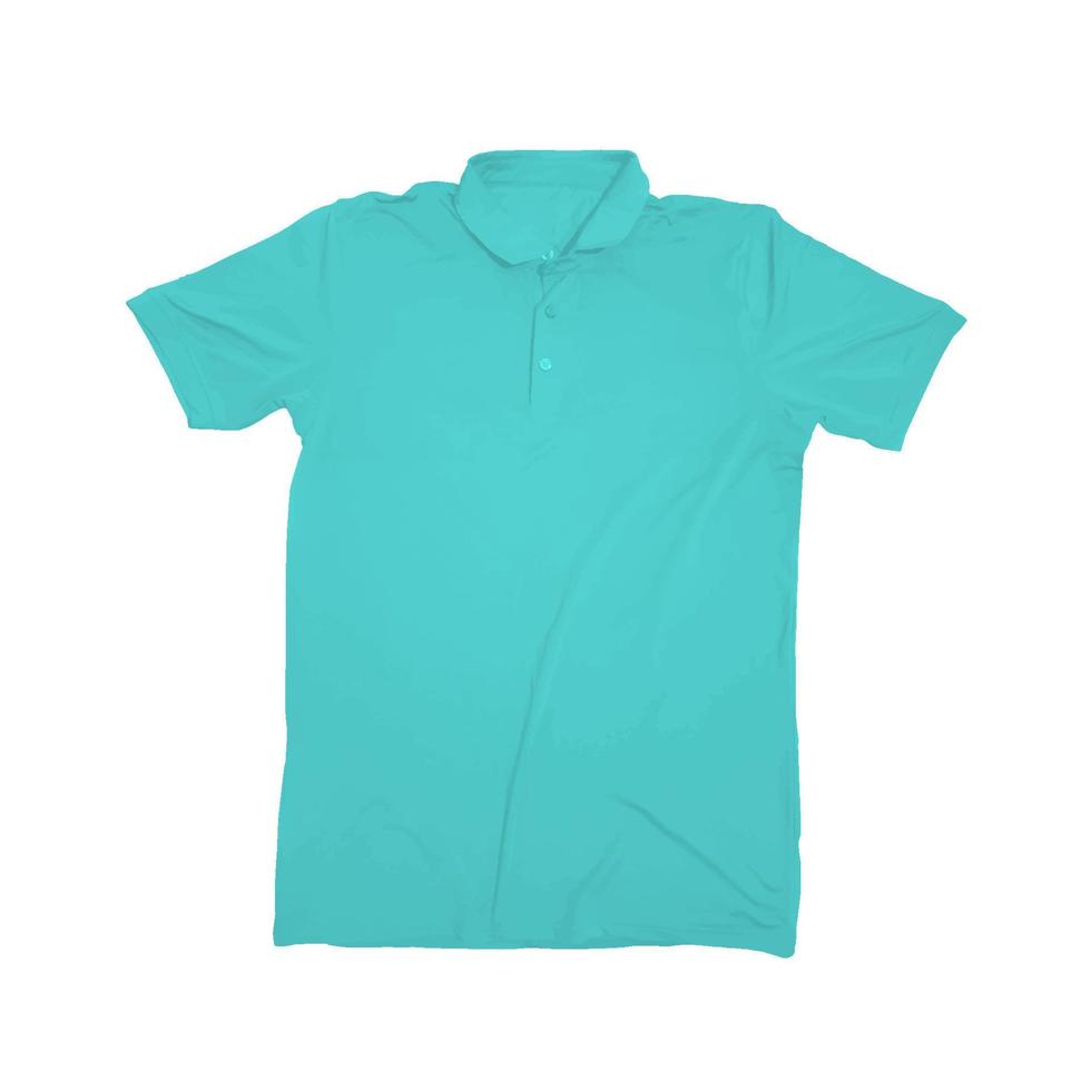 en blå polo skjorta med de ord polo på de främre t skjorta attrapp vektor