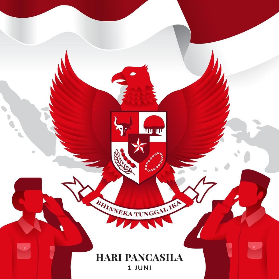 Pancasila Tageszeremonie vektor