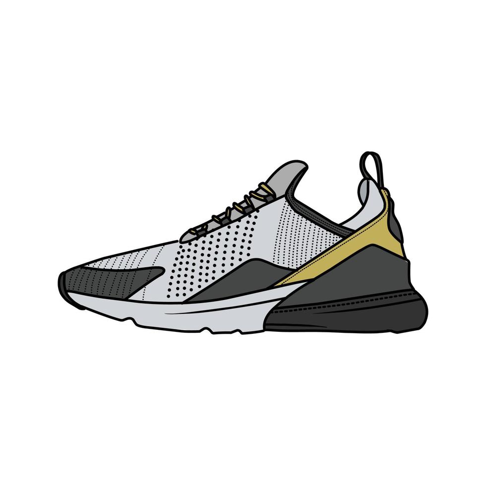 Turnschuhe Design mit Seite Winkel. Sport Schuhe . Entwurf. eben Design. Vektor Illustration. Turnschuhe im ein eben Stil. Seite Aussicht Turnschuhe. Mode Turnschuhe.