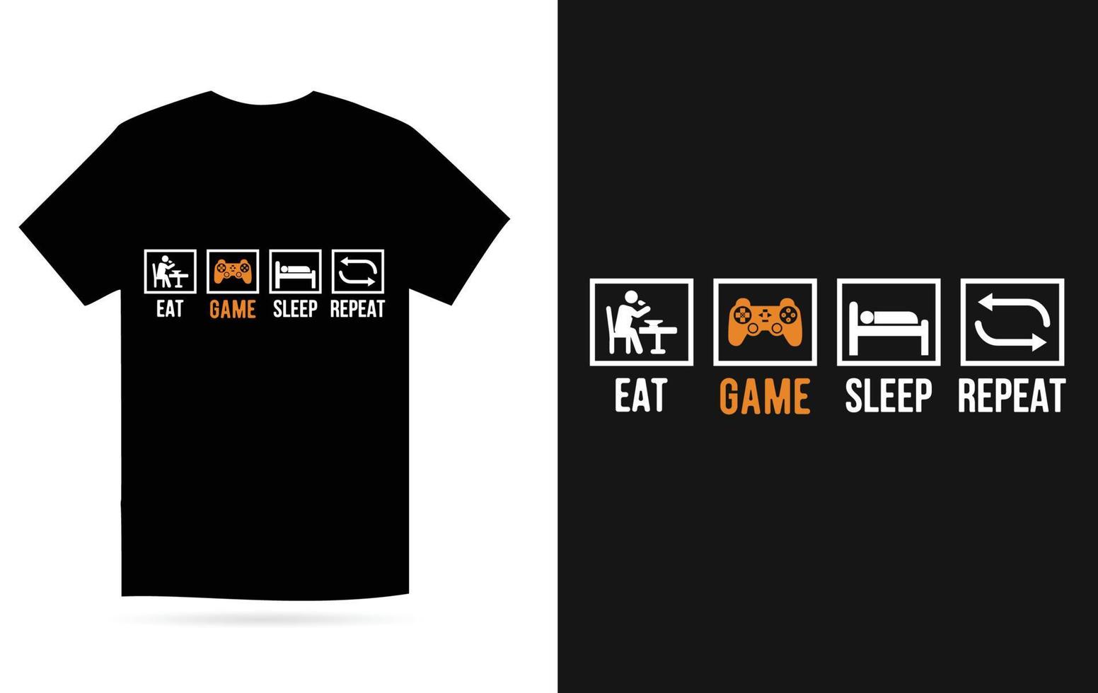 essen sie schlaf spiel wiederholen t-shirt design vektor