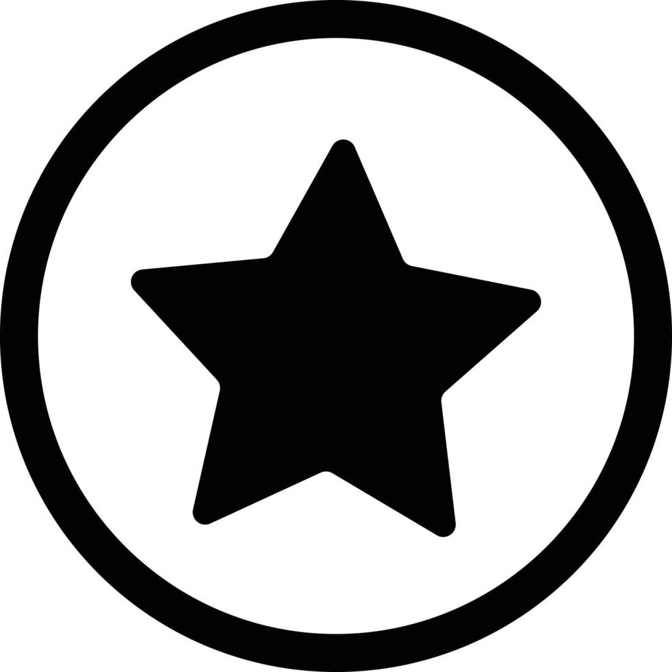 stjärna favorit ikon i en cirkel vektor isolerat på vit bakgrund