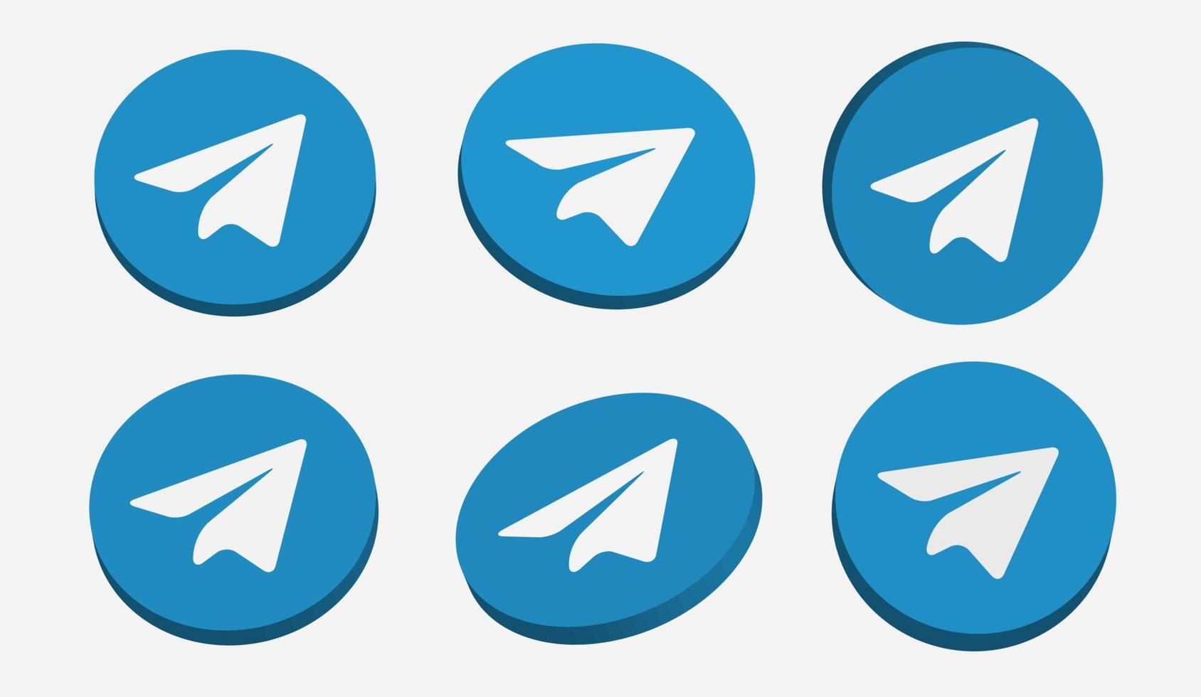 telegram ikon samling 3d vektor