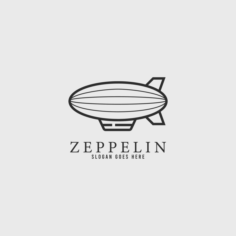 klassisk zeppelin logotyp minimalistisk stil vektor