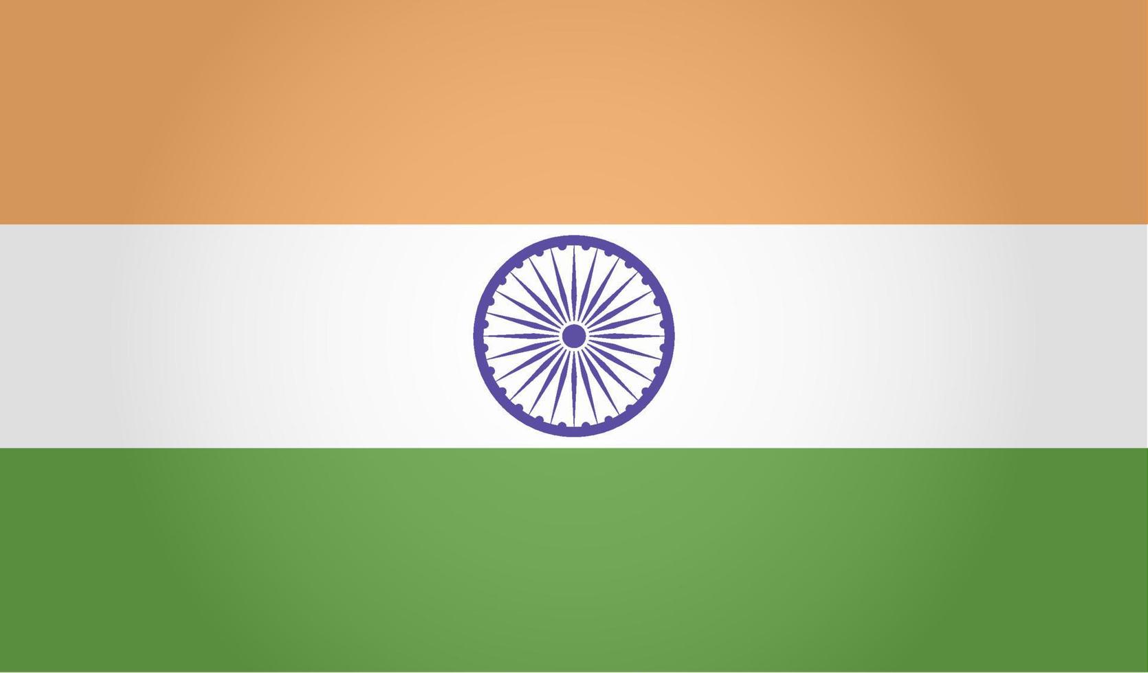 nationell flagga av Indien. vit bakgrund. vektor illustration. eps 10