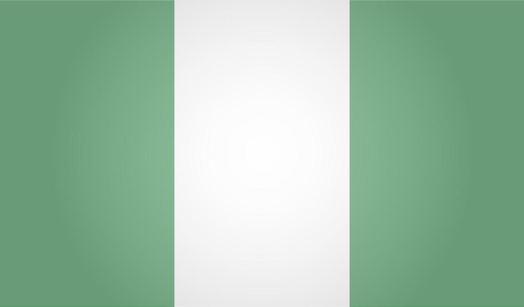 flagga av nigeria. vit bakgrund. vektor illustration. eps 10