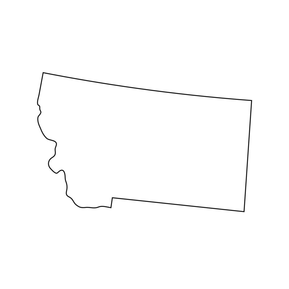 Montana - - uns Zustand. Kontur Linie im schwarz Farbe. Vektor Illustration. eps 10