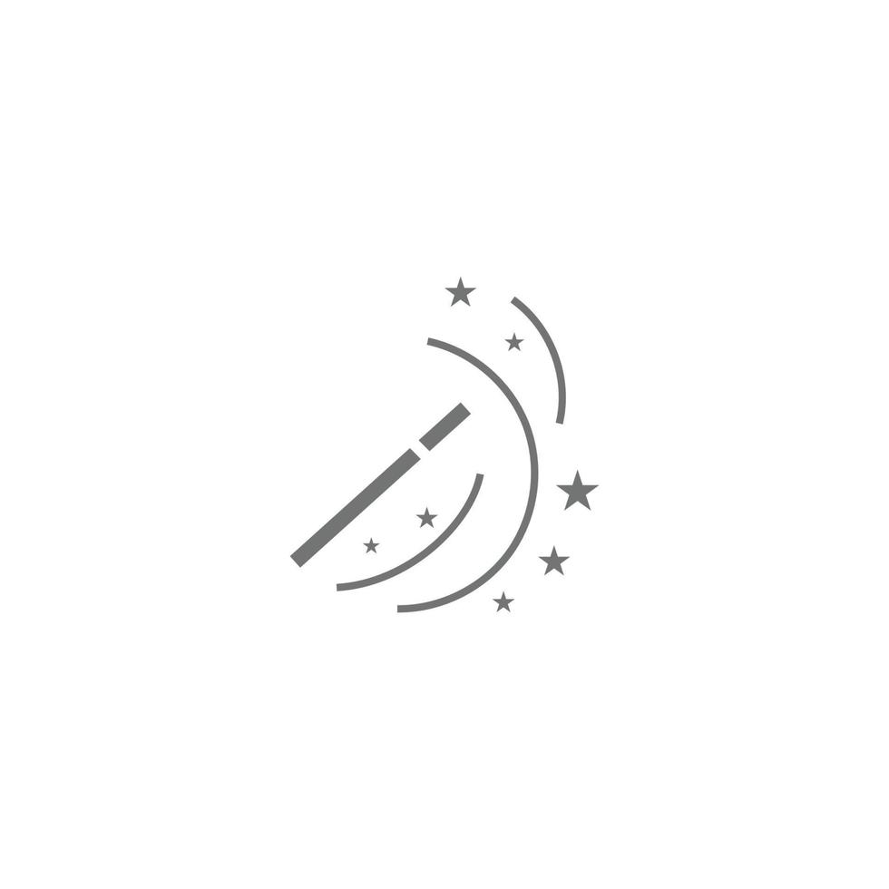 magi wand ikon med vektor illustration mall