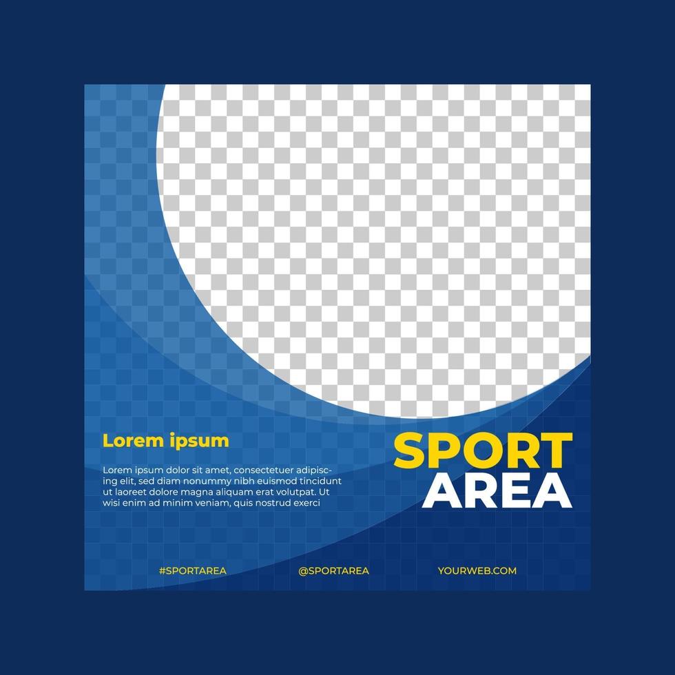 Quadratisches Sport-Banner für Social-Media-Post-Template-Design, gut für Ihren Online-Werbevektor vektor