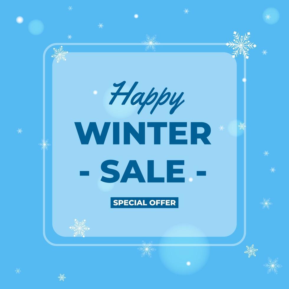 specialerbjudande glad vinter försäljning banner mall designkoncept, bra för din online marknadsföring vektor