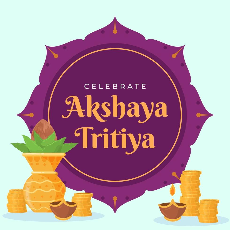 akshaya tritiya koncept vektor