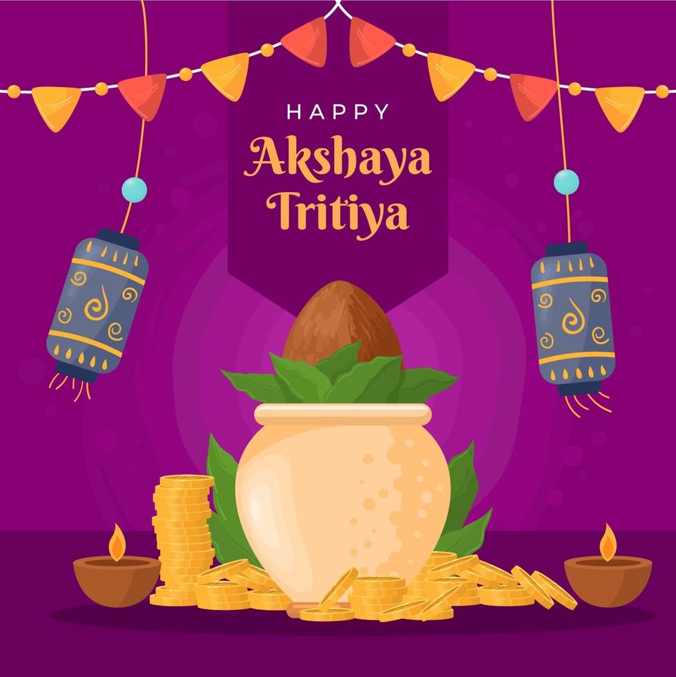 akshaya tritiya Konzept vektor