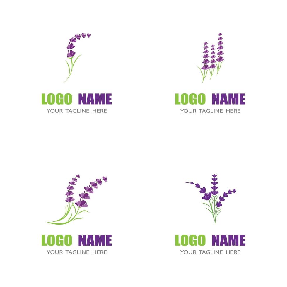 lavendel logotyp mall vektor symbol natur