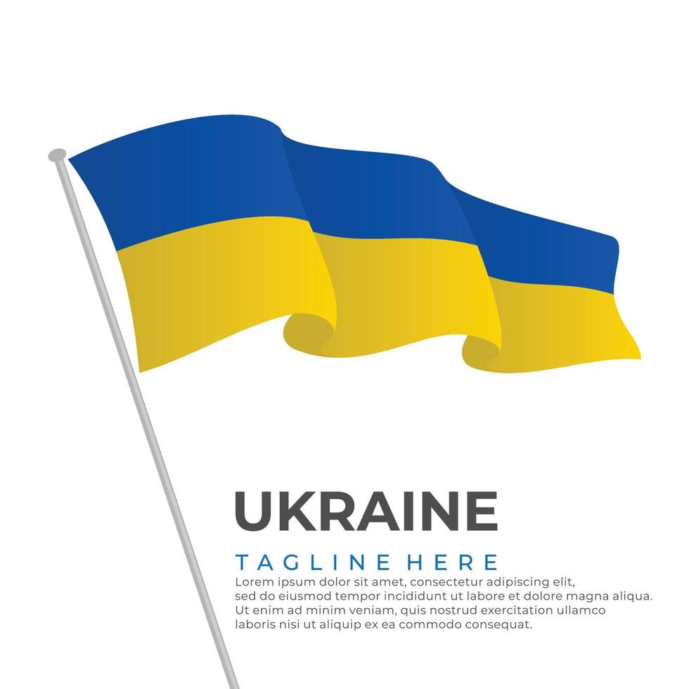 Vorlage Vektor Ukraine Flagge modern Design