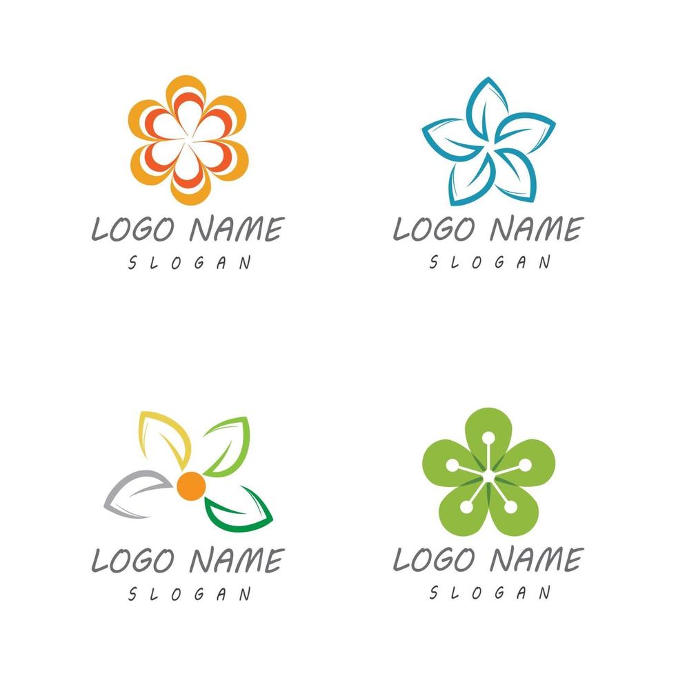 Schönheit Plumeria Symbol Blumen Design Illustration Vorlage vektor