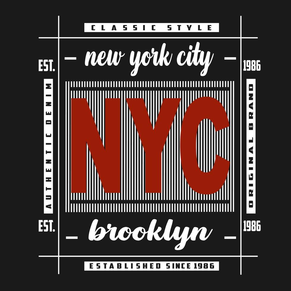 vektor ny york, nyc text, affisch, typografi design