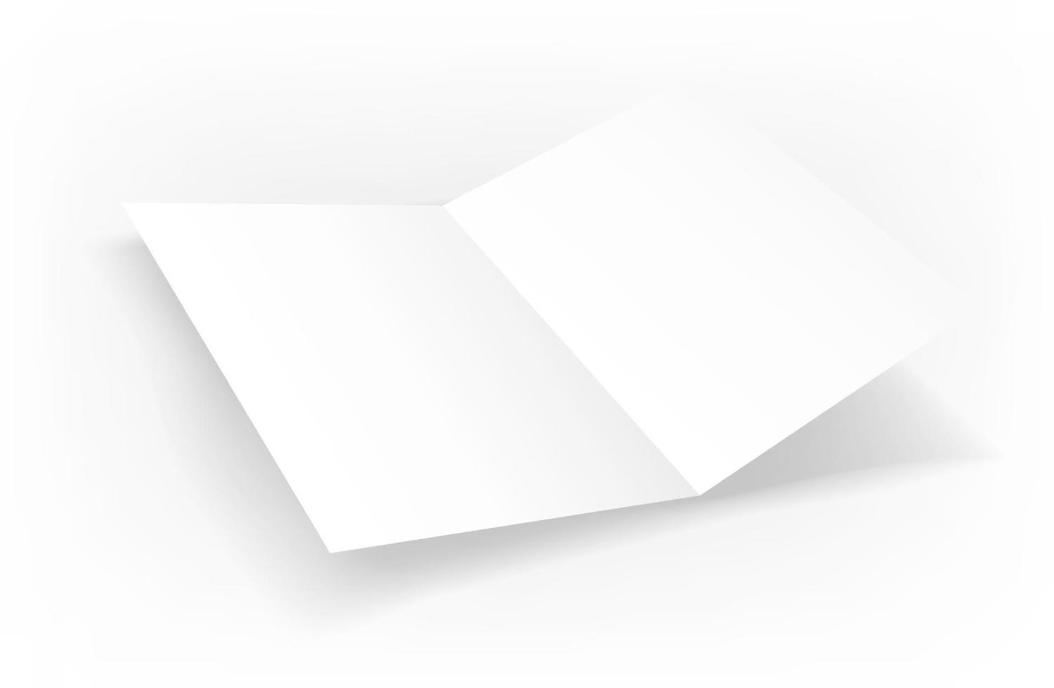 tomt papper bok isolerad på vit bakgrund. mall för design. vektor mockup