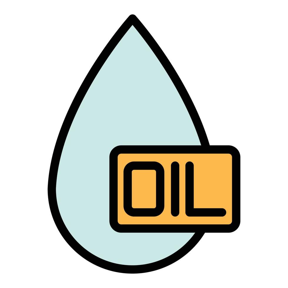 Öl fallen Symbol Vektor eben