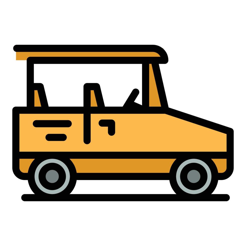 safari transport ikon vektor platt
