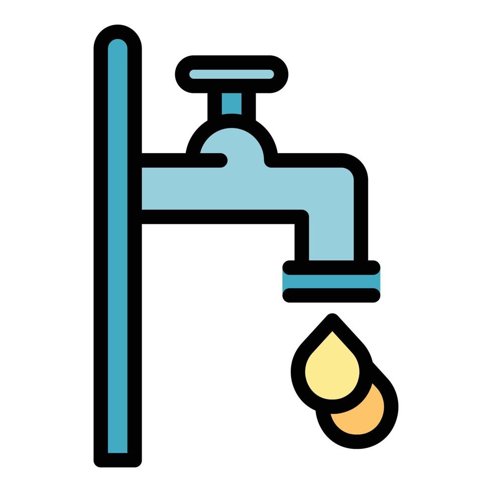 Wasser Zapfhahn Symbol Vektor eben