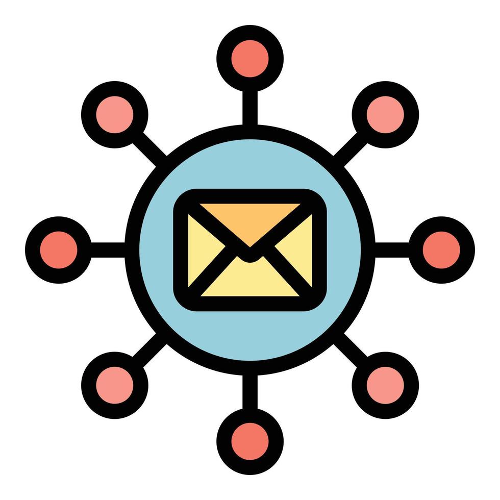 Email Kommunikation Symbol Vektor eben