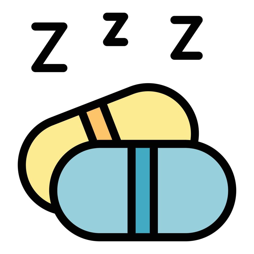 Schlafen Drogen Symbol Vektor eben