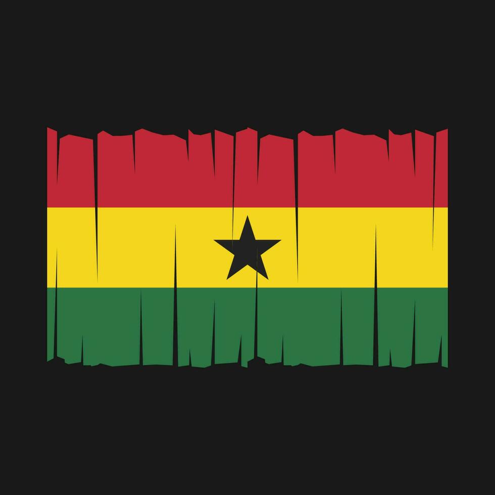 ghana flagga vektor