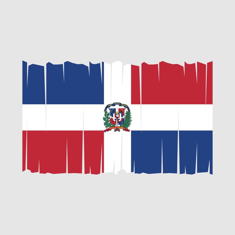 Dominikanska republikens flagga vektor