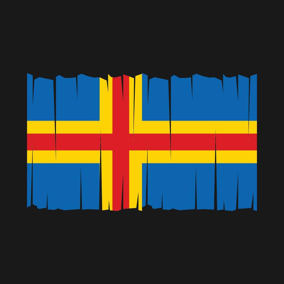 åland öarna flagga vektor