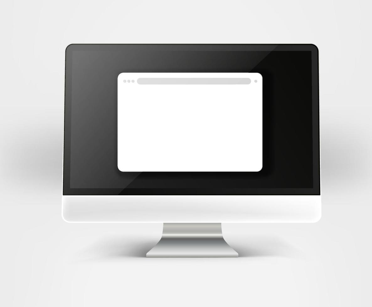 modern dator med tomt webbläsarfönster vektor