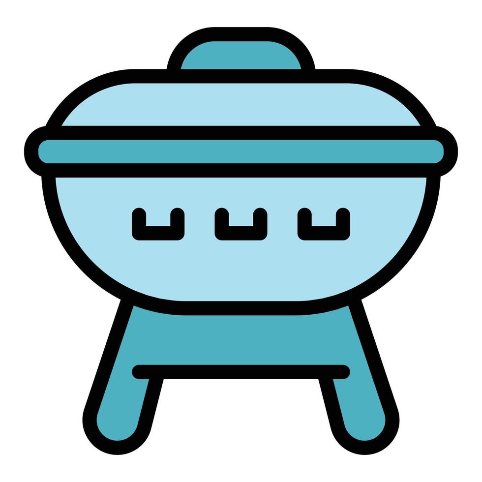 mat grill ikon vektor platt