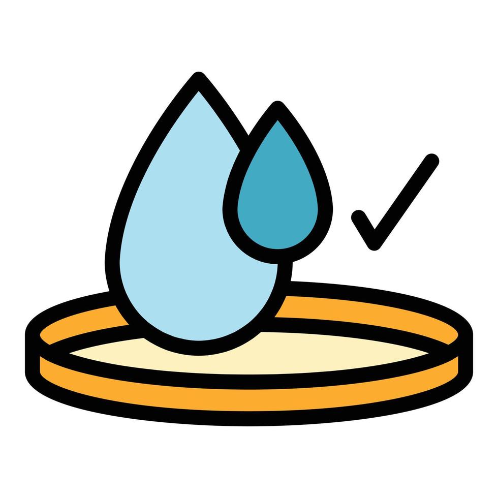 prüfen fallen Wasser Symbol Vektor eben