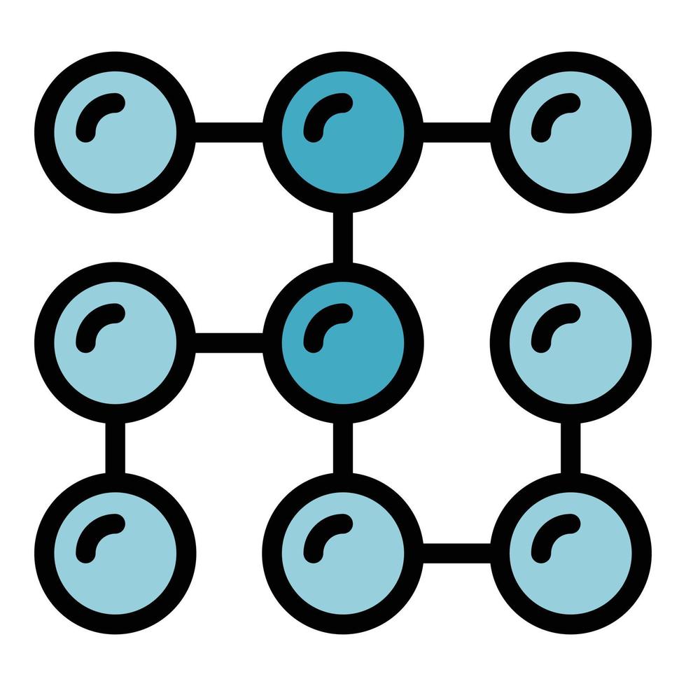 blockchain databas ikon vektor platt