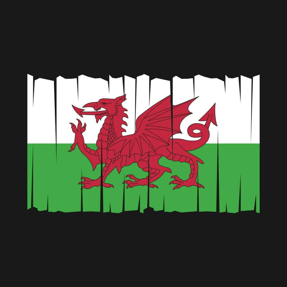 wales flagga vektor