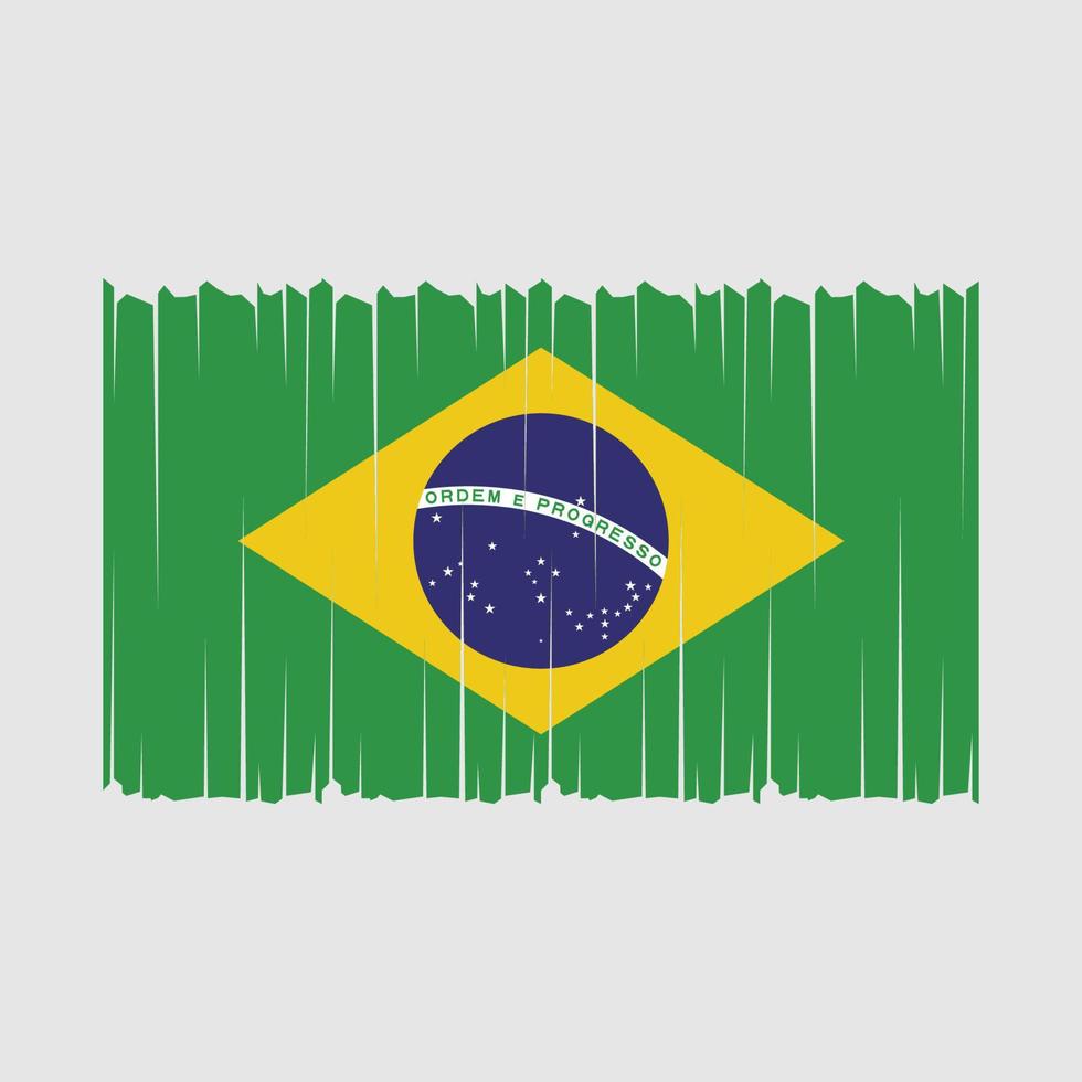 Brasilien flagga vektor