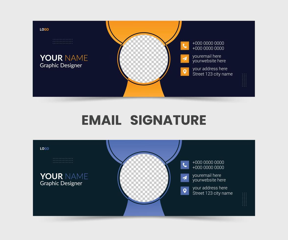 moderne E-Mail-Signatur-Designvorlage vektor