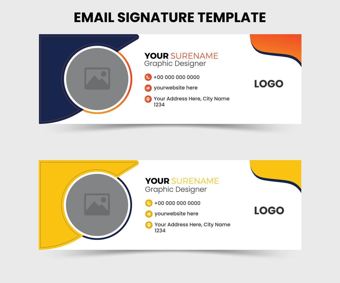 moderne E-Mail-Signatur-Designvorlage vektor