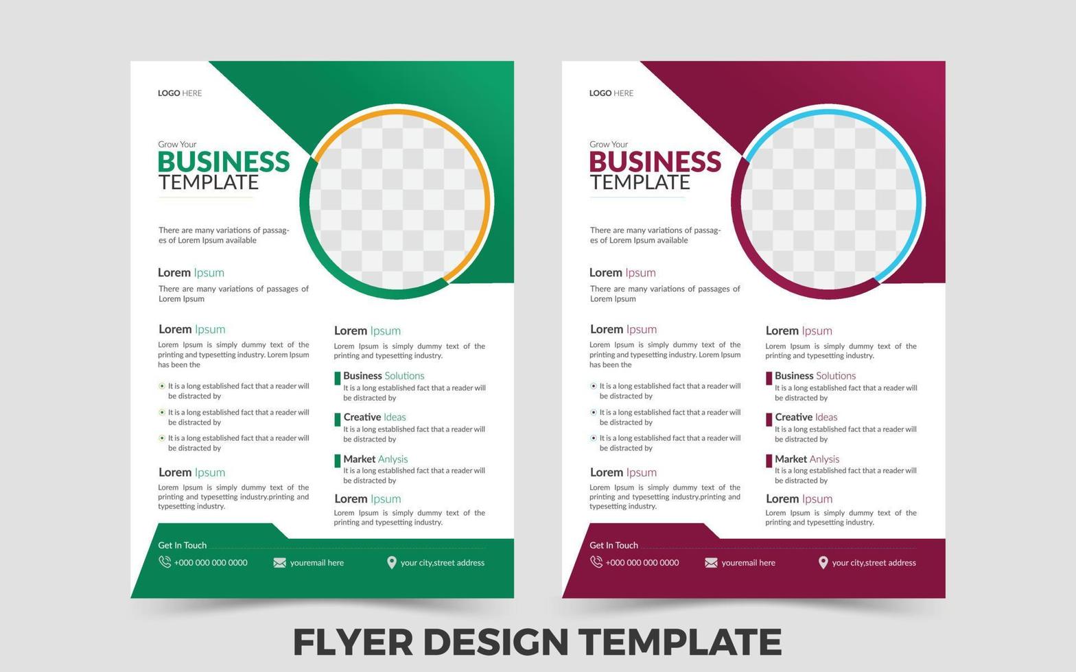 Business-Corporate-Flyer-Design-Vorlage vektor