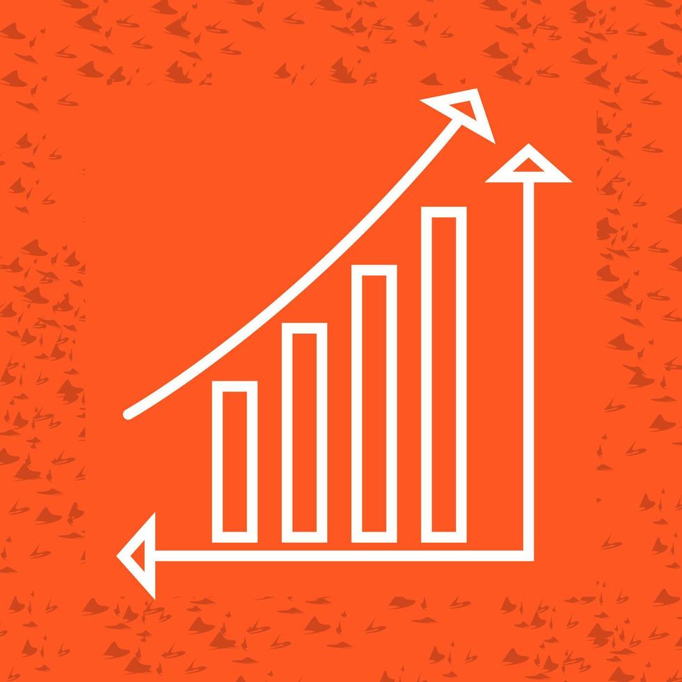 Vektorsymbol für aufsteigende Balken vektor