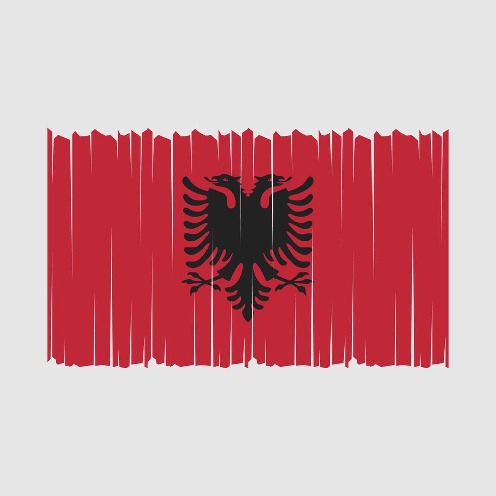 albania flagga vektor illustration