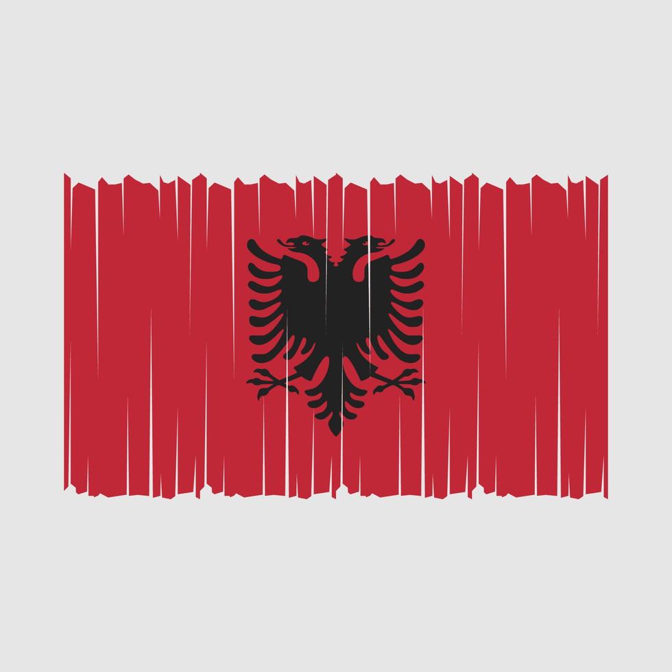 Albanien Flagge Vektor Illustration
