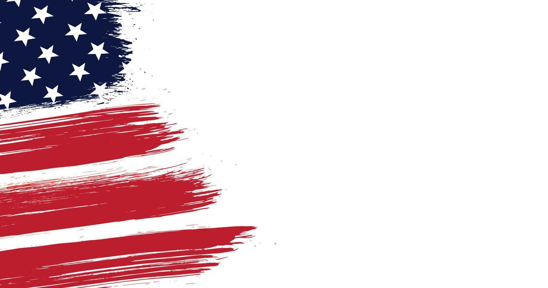 USA abstrakt Grunge gemalt Flagge Hintergrund. vektor