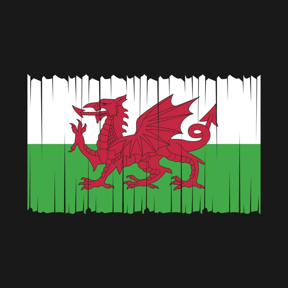 Wales Flagge Vektor Illustration