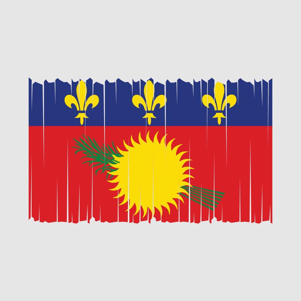 Guadeloupe Flagge Vektor Illustration