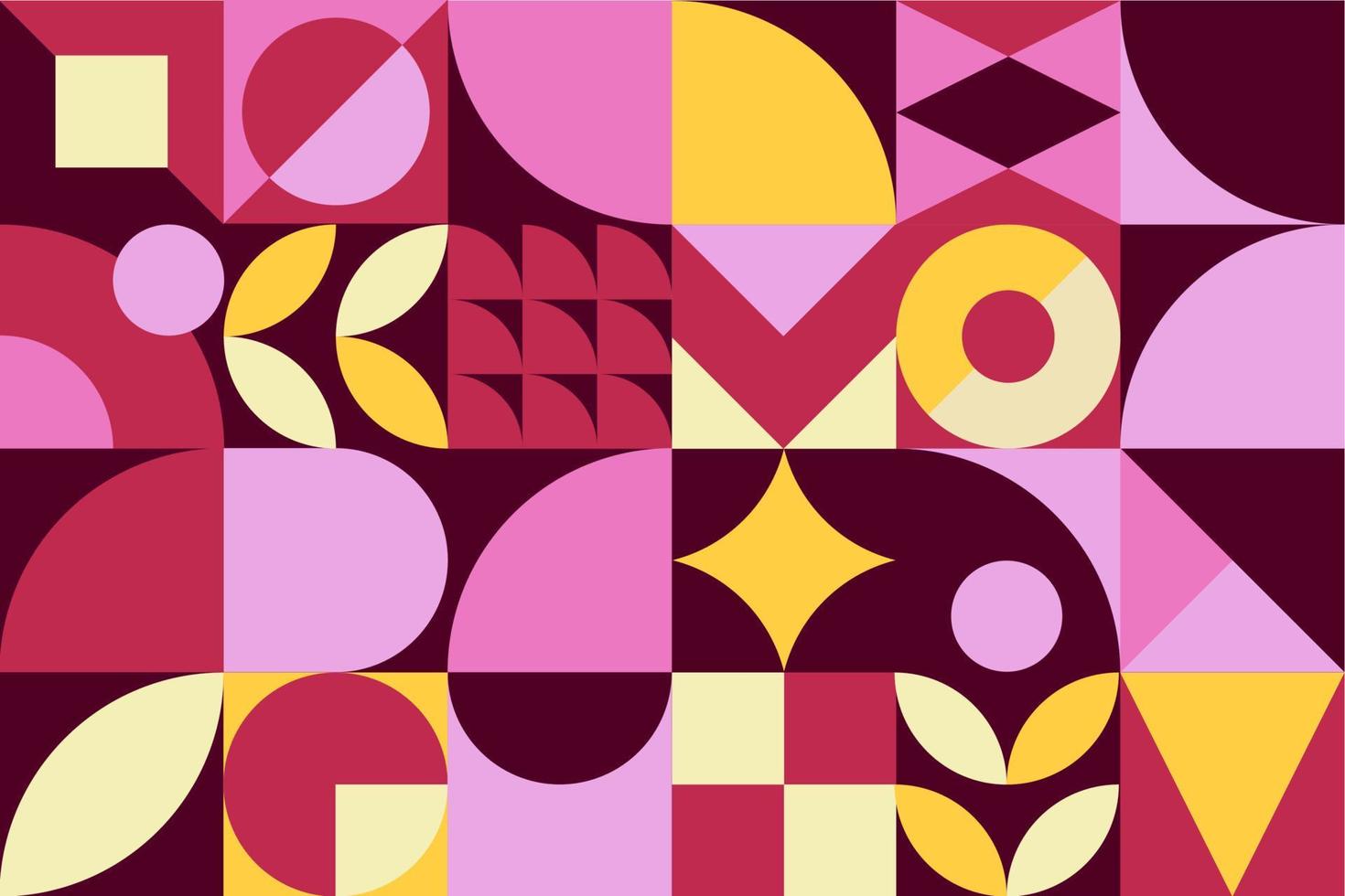abstrakt geometrisk bakgrund och mönster design i retro stil. vektor illustration. rutnät geometrisk. rosa och gul Färg.