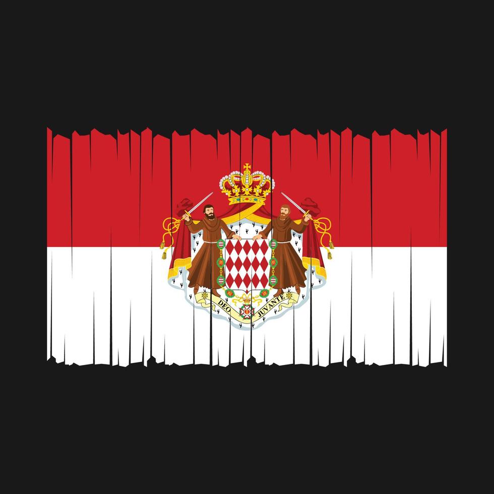Monaco flagga vektor illustration